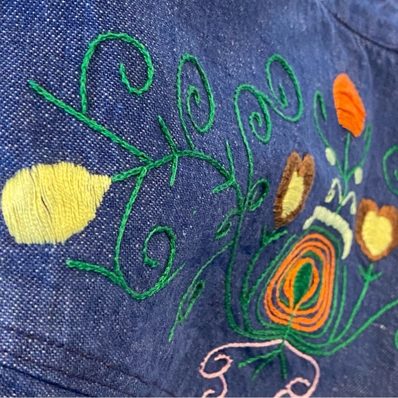 70’s Embroidered Jean Shirt/Jacket - Picture 15 of 16
